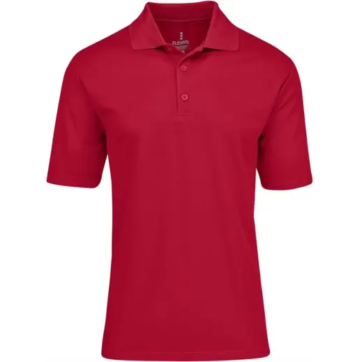 Mens Edge Golf Shirt Red Front